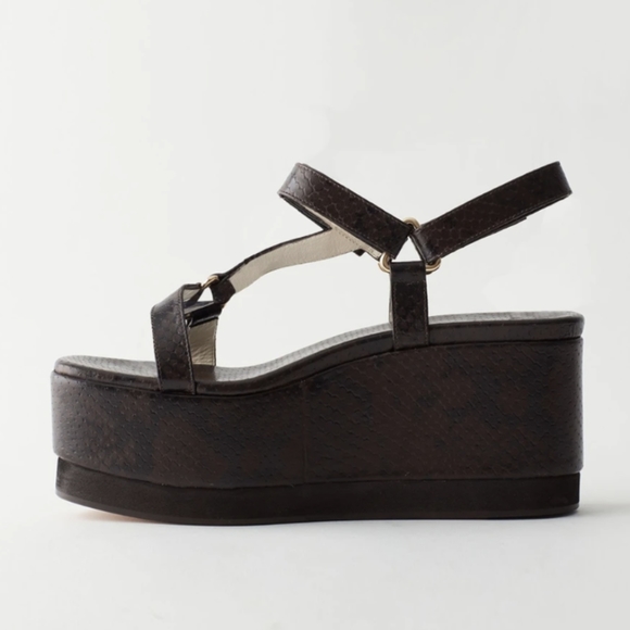 Tibi Masa Croc Platforms tobacco brown - Picture 5 of 10